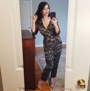 Forever 21 Jumpsuit, Size Large, Camo Print Camouflage Jumpsuit
